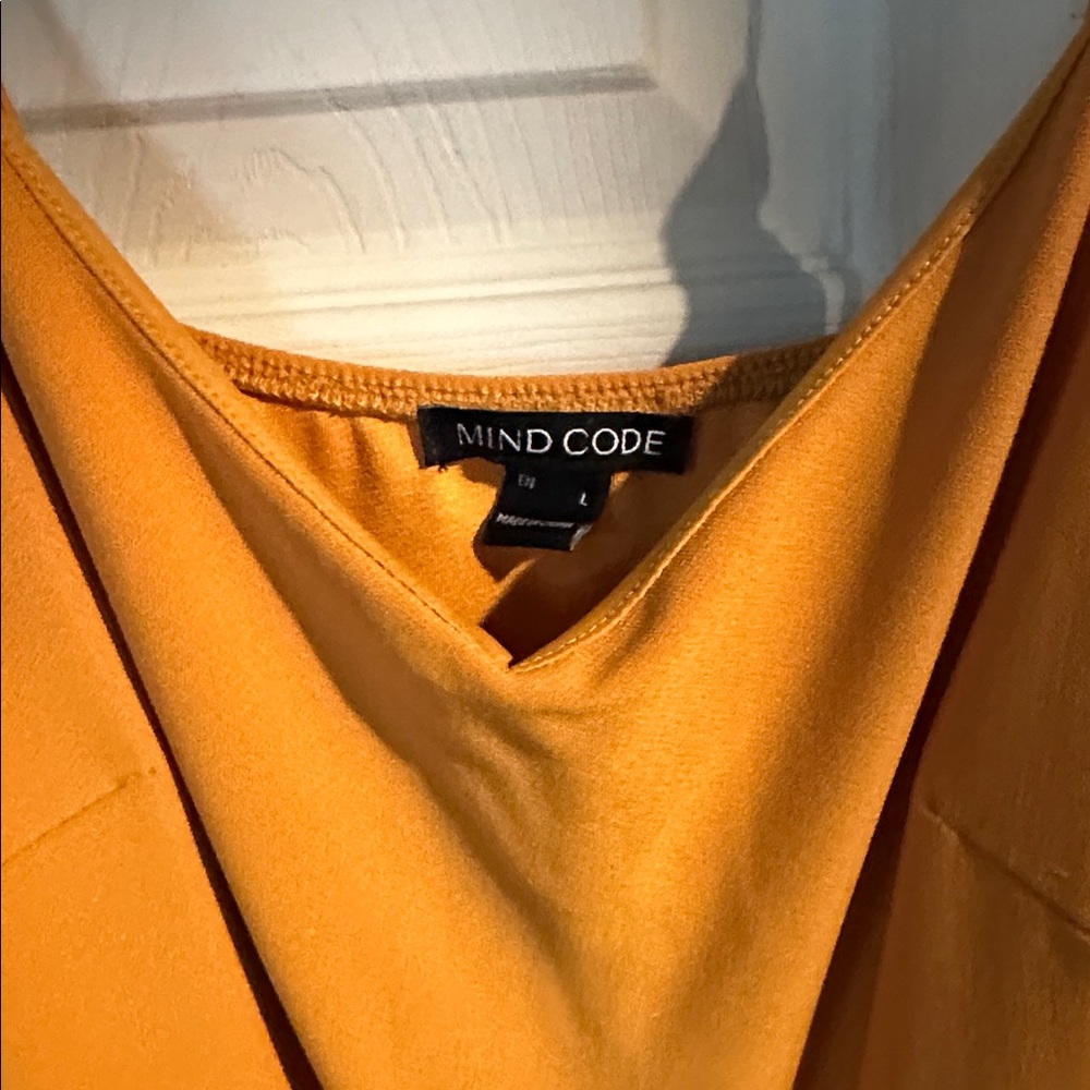 Mind Code Vibrant Orange Midi Dress - image 2
